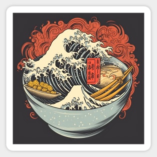 Ramen Noodles Great Wave Off Kanagawa Hokusai Sticker